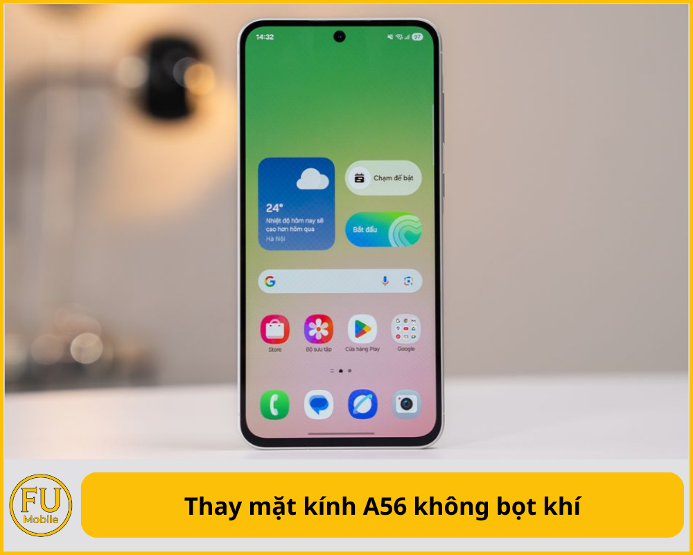 Thay mặt kính A56 không bọt khí