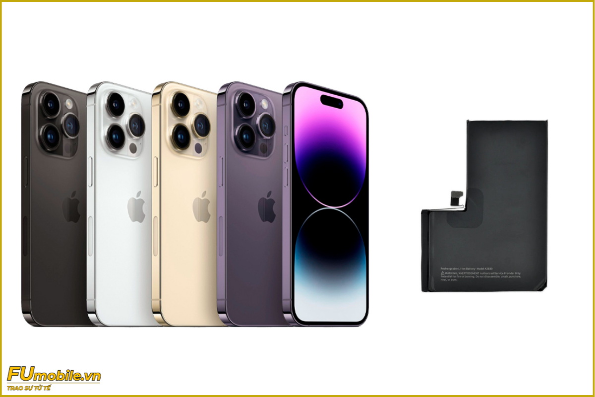 Thay pin iPhone 14 Pro chính hãng, giá rẻ