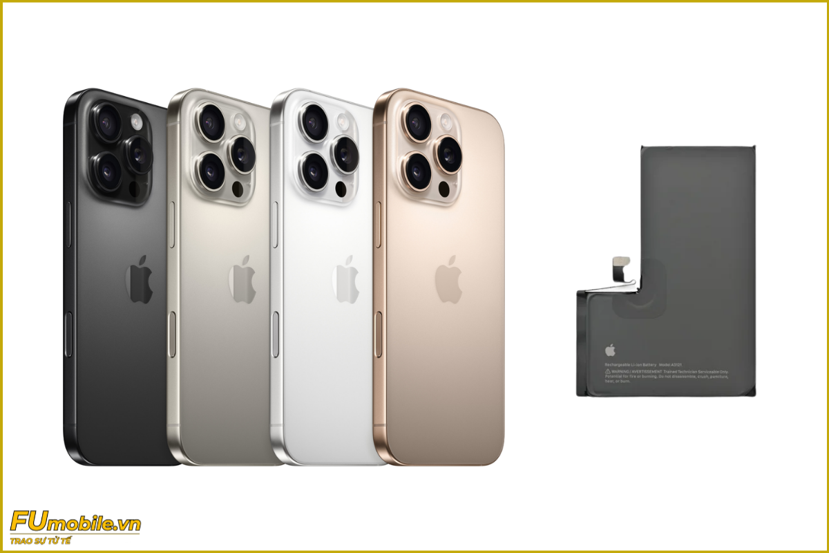Thay pin iPhone 15 Pro Max chính hãng, giá rẻ