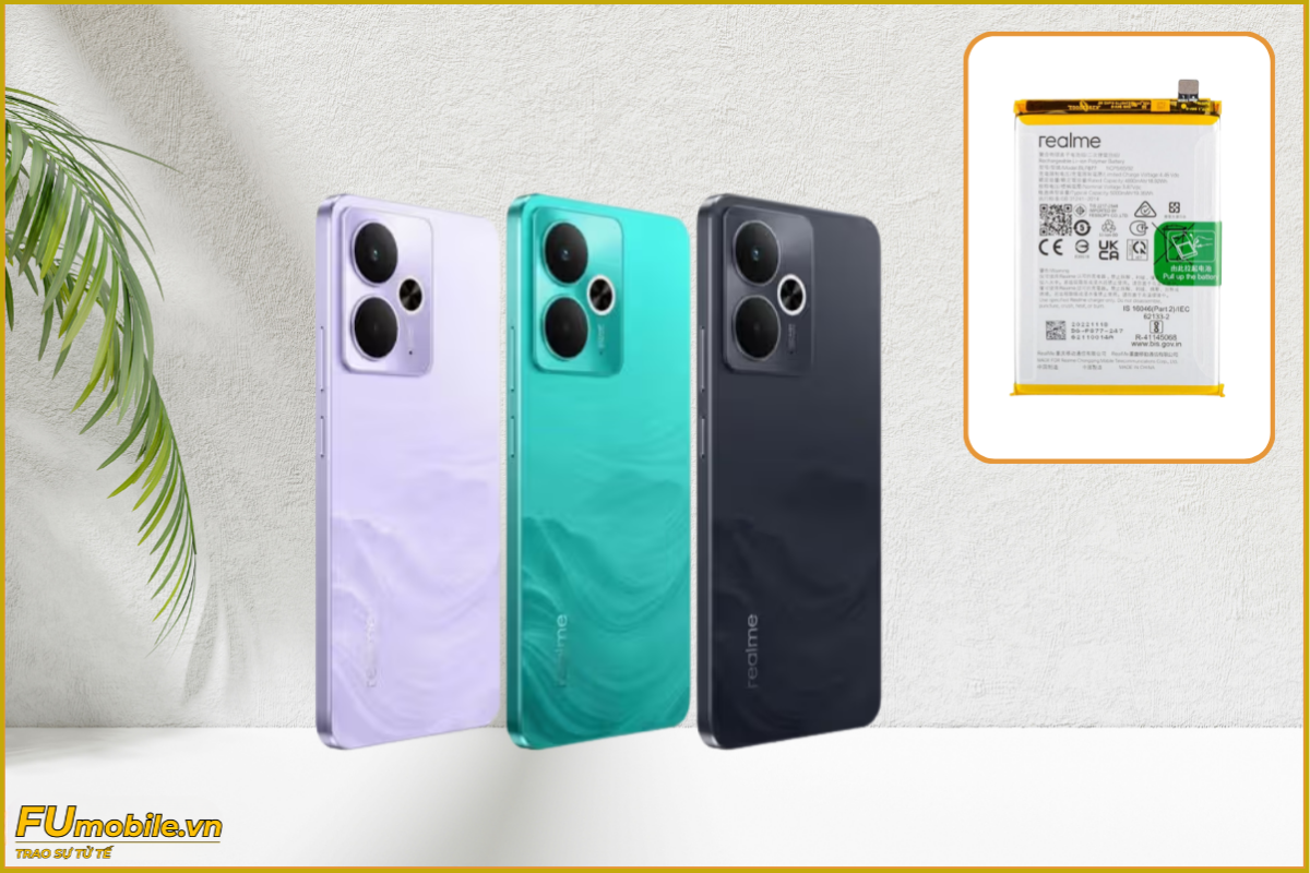 Thay pin Realme 14T 5G chính hãng, lấy ngay