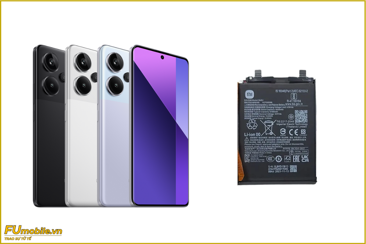 Thay pin Redmi Note 13 Pro Plus chính hãng, giá rẻ