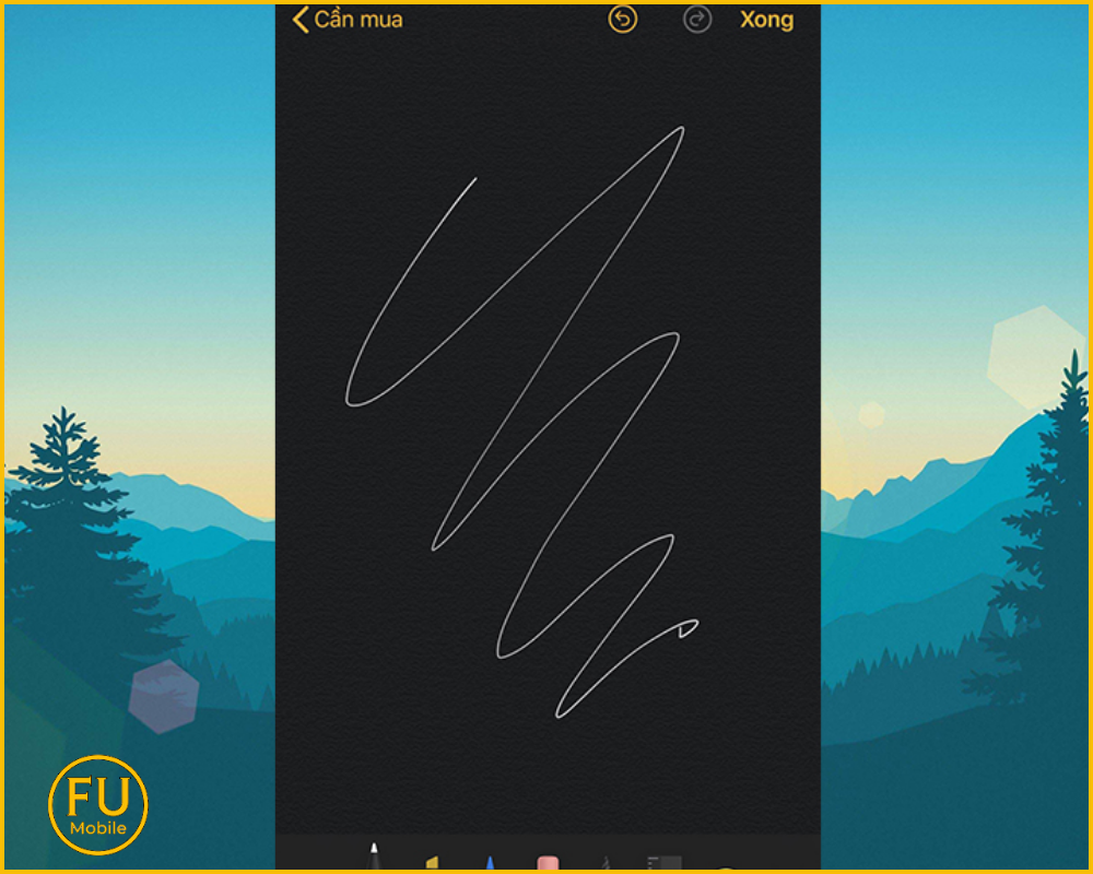 Vẽ đường ziczac khắp màn hình iPhone