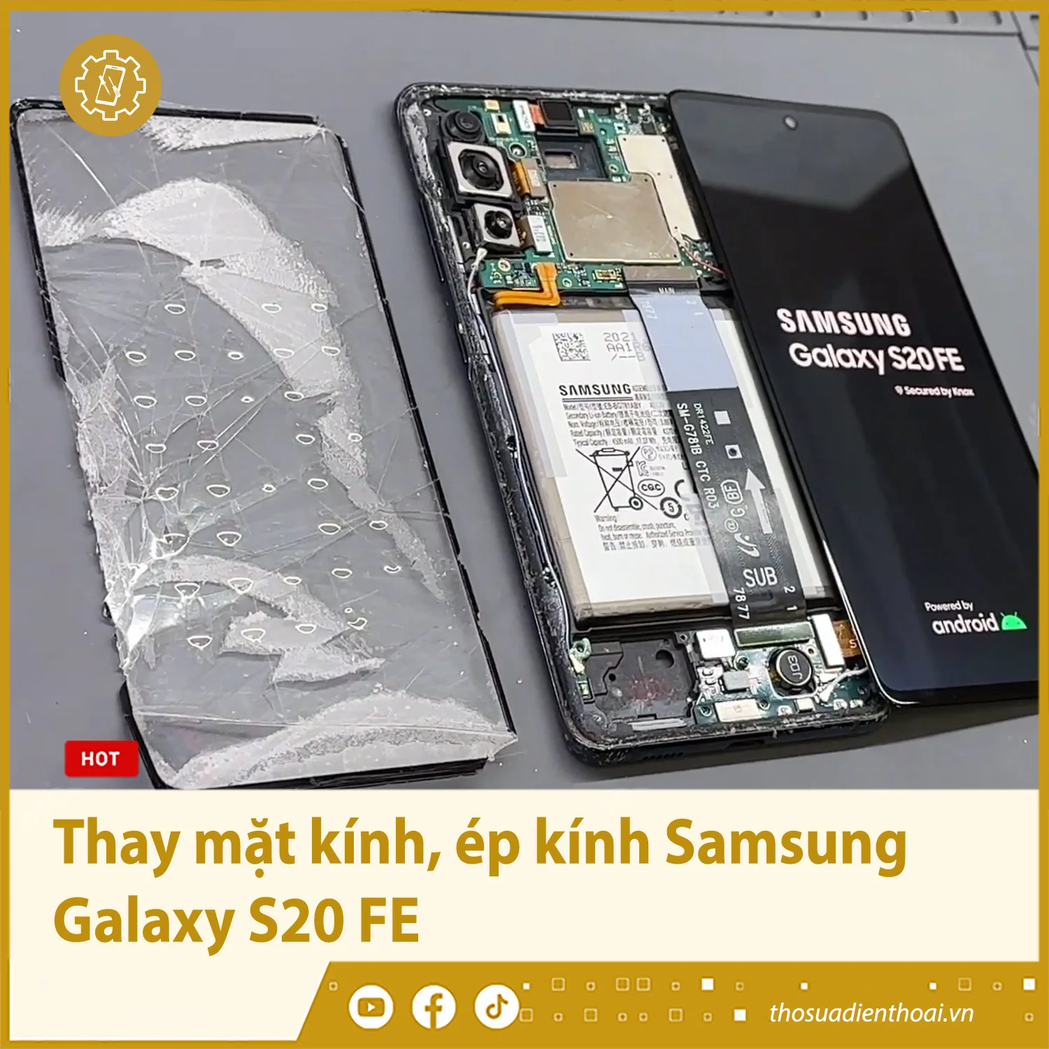 Thay mặt kính, ép kính Samsung Galaxy S20 FE