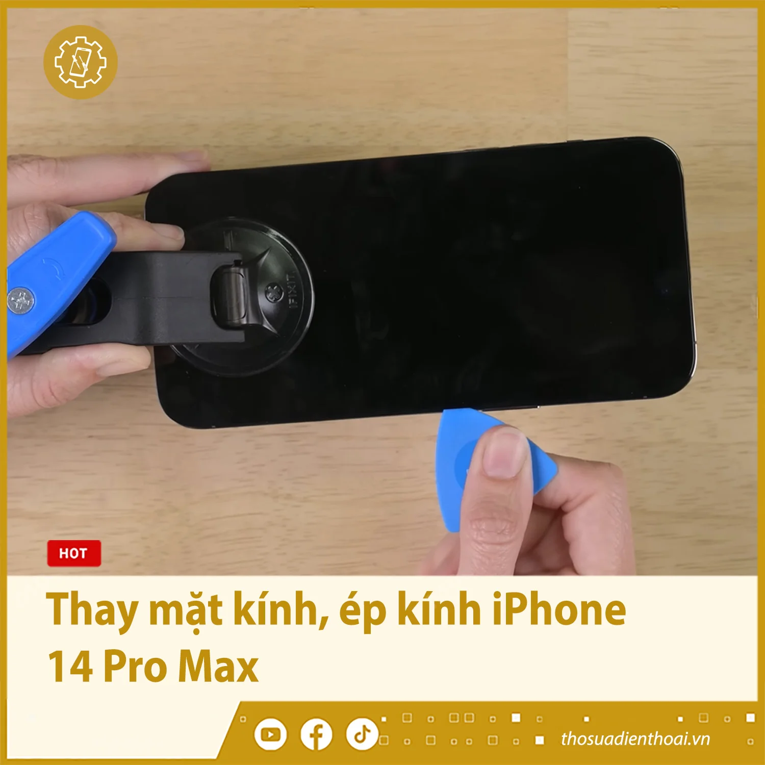 Thay mặt kính, ép kính iPhone 14 Pro Max - Chính hãng