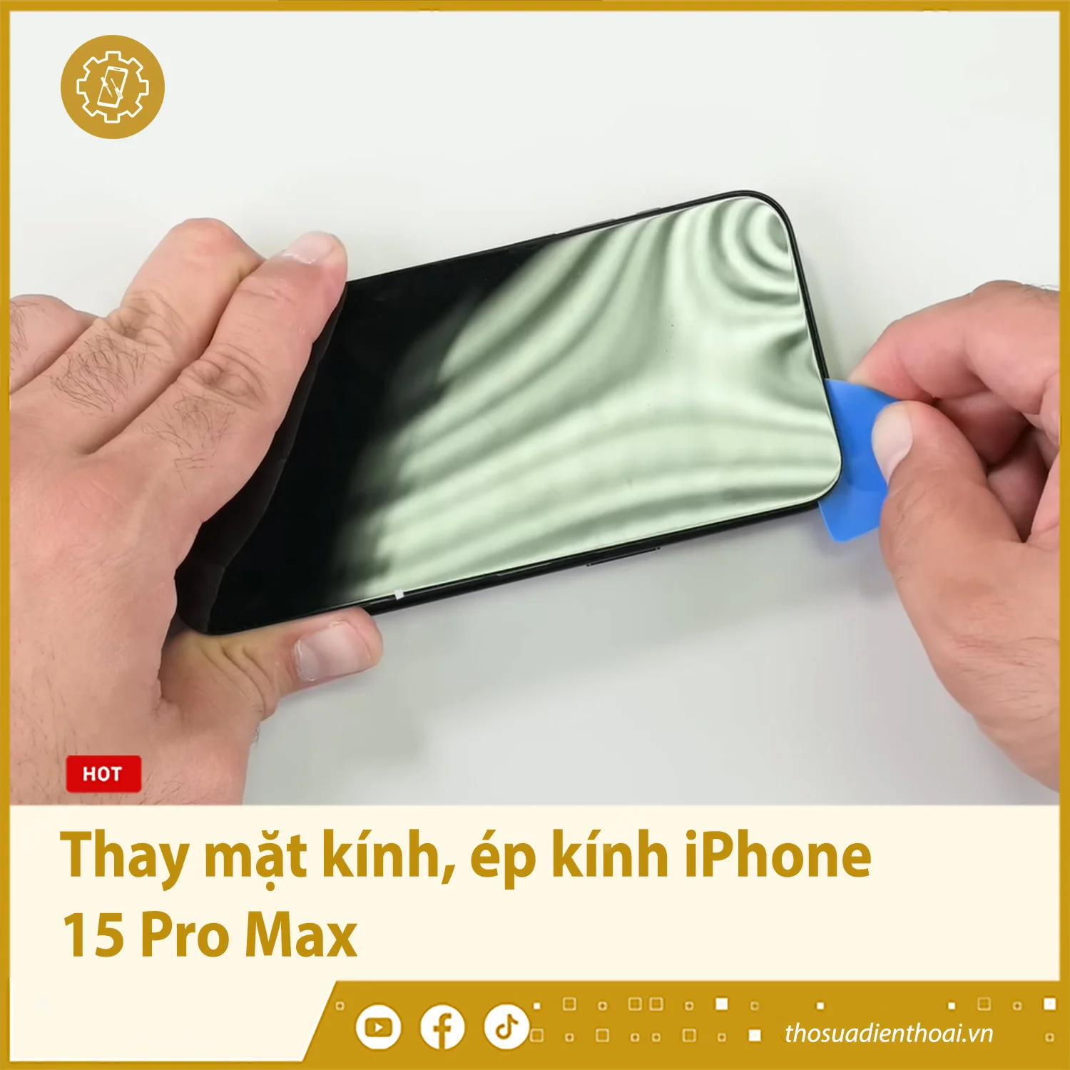 Thay mặt kính, ép kính iPhone 15 Pro Max - Chính hãng