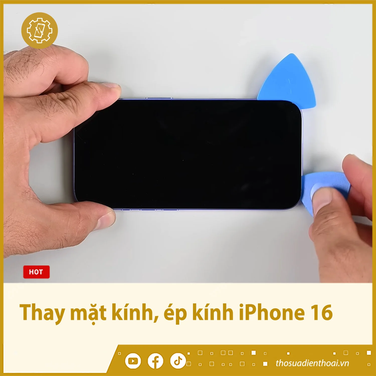 Thay mặt kính, ép kính iPhone 16 - Chính hãng