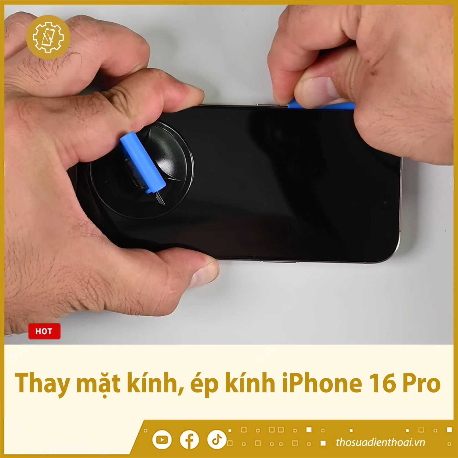 Thay mặt kính, ép kính iPhone 16 Pro - Chính hãng