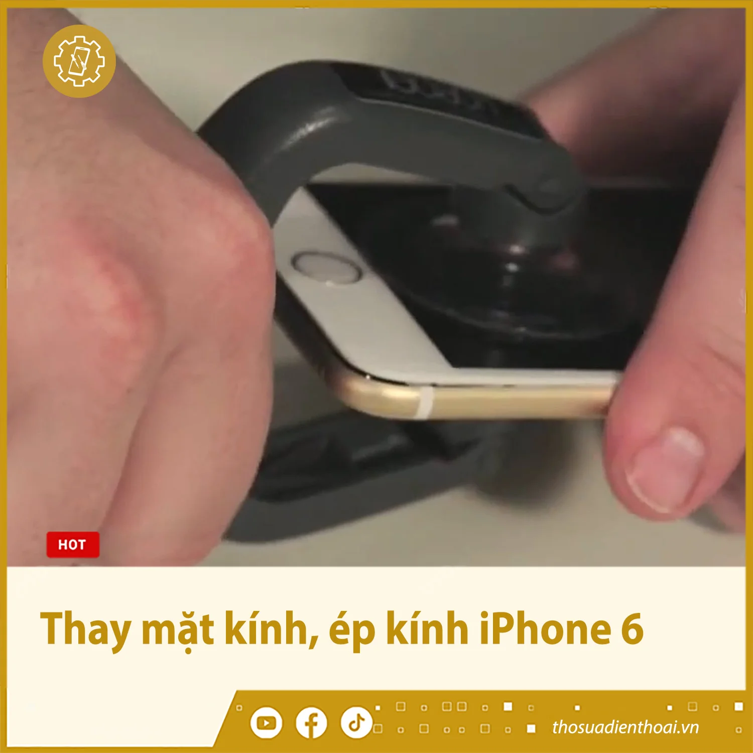 Thay mặt kính, ép kính iPhone 6 - Chính hãng
