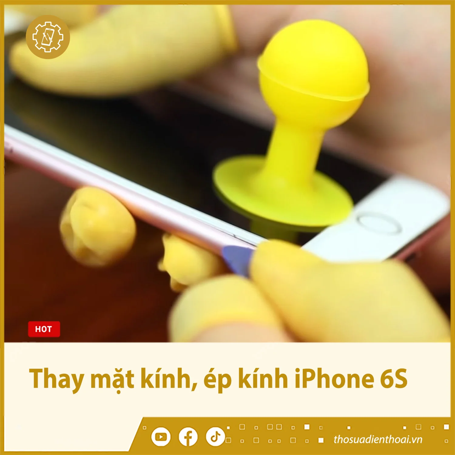 Thay mặt kính, ép kính iPhone 6S - Chính hãng