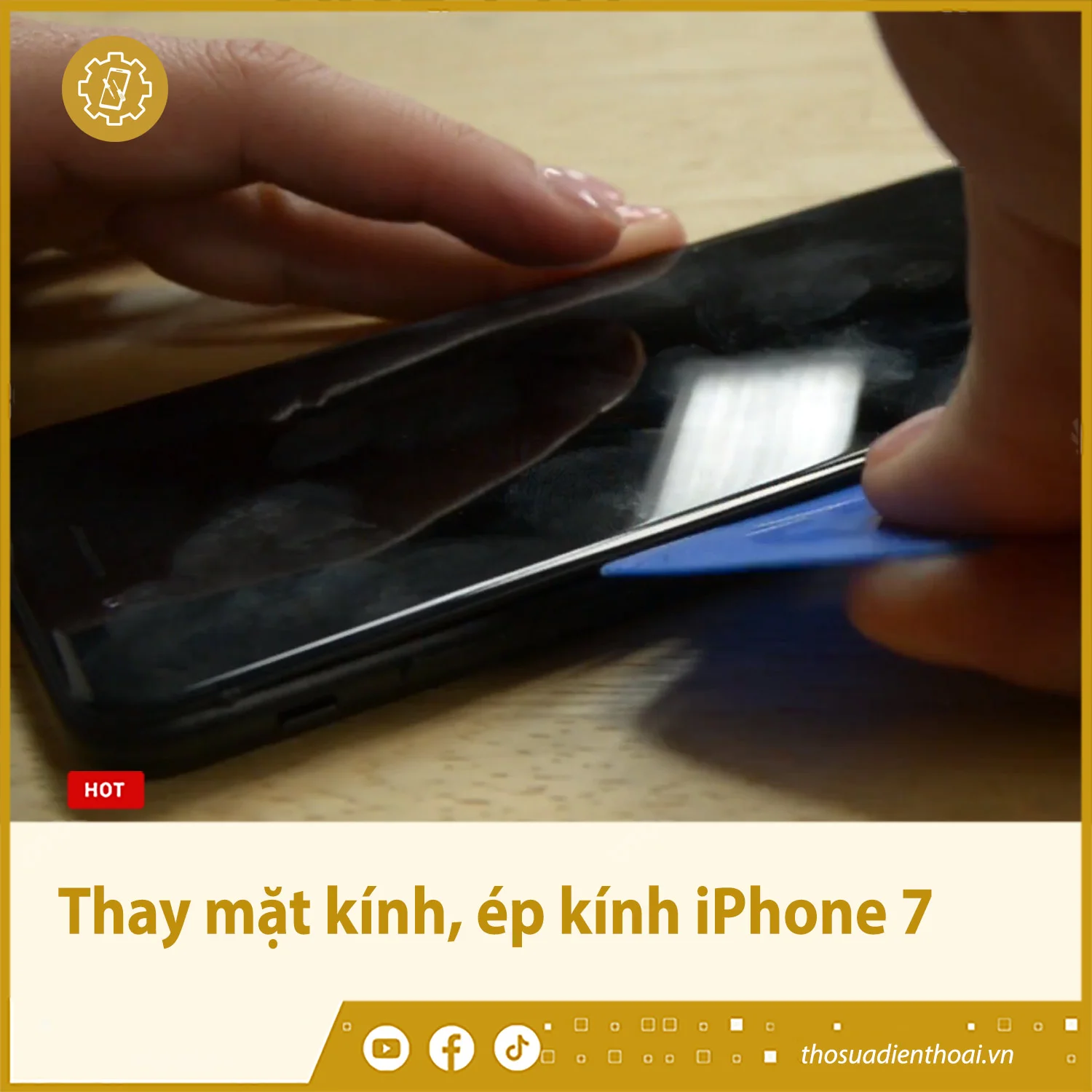 Thay mặt kính, ép kính iPhone 7 - Chính hãng