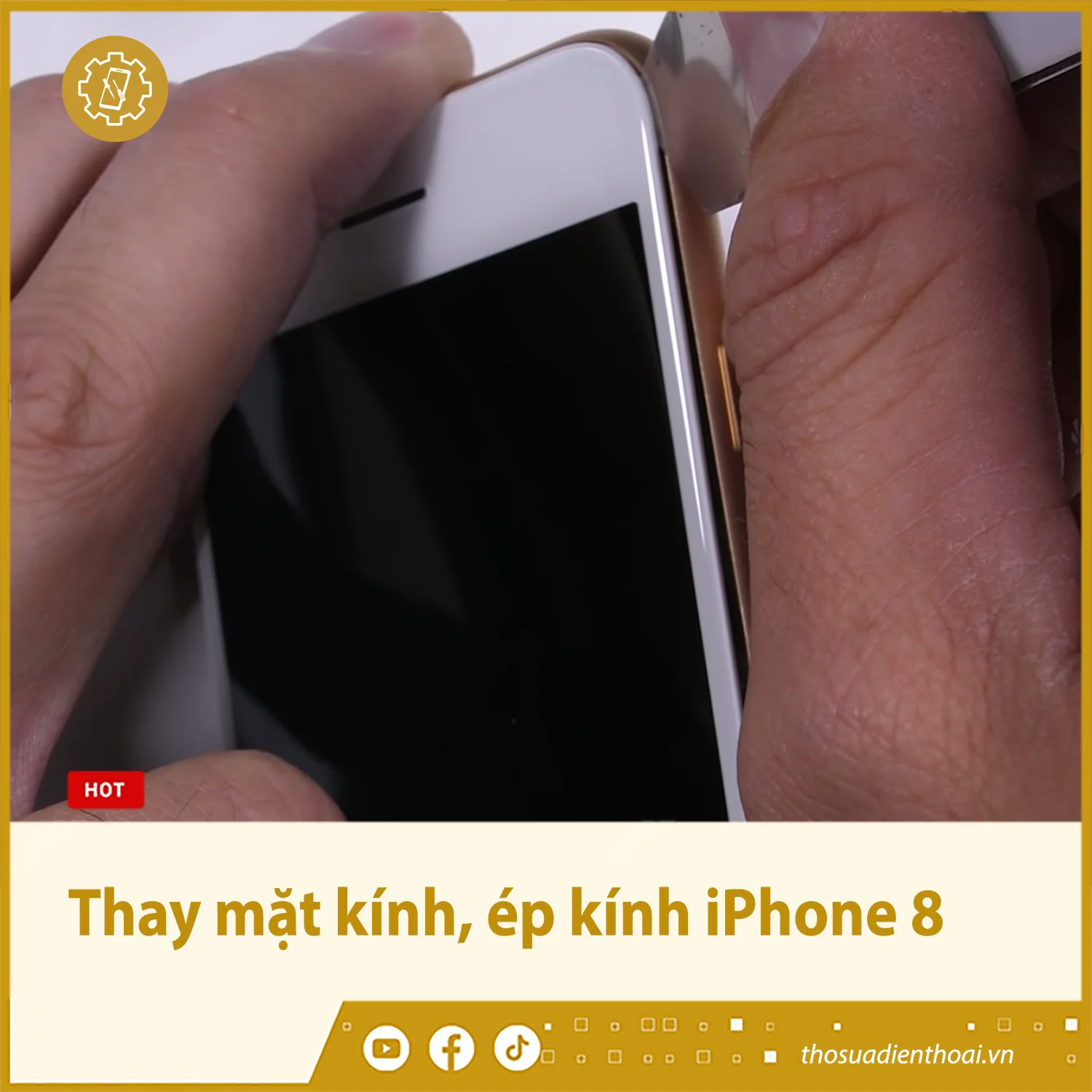 Thay mặt kính, ép kính iPhone 8 - Chính hãng