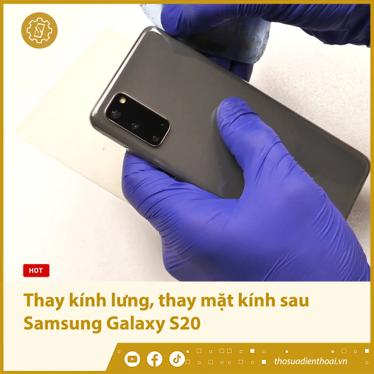 Thay kính lưng, thay mặt kính sau Samsung Galaxy S20