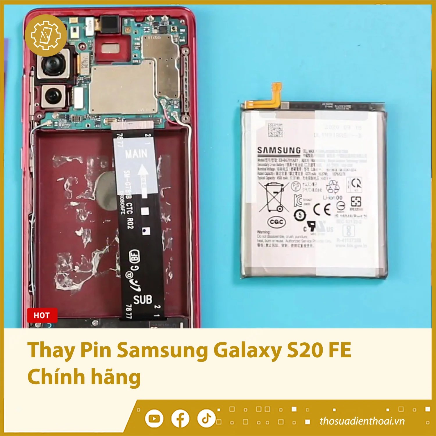 Thay Pin Samsung Galaxy S20 FE Chính hãng