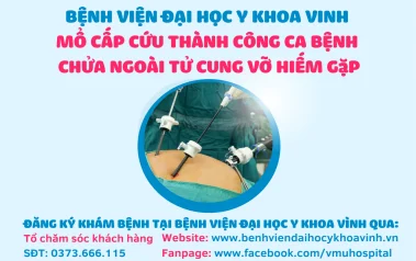 MỔ CẤP CỨU THÀNH CÔNG CA BỆNH CHỬA NGOÀI TỬ CUNG VỠ HIẾM GẶP