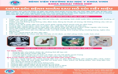 [Infographic] CHĂM SÓC BỆNH NHÂN SAU MỔ SỎI TIẾT NIỆU