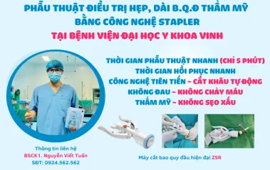 CẮT BAO QUY ĐẦU BẰNG CÔNG NGHỆ STAPLER TẠI BỆNH VIỆN ĐẠI HỌC Y KHOA VINH