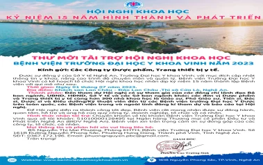 THƯ MỜI TÀI TRỢ HỘI NGHỊ KHOA HỌC BỆNH VIỆN TRƯỜNG ĐẠI HỌC Y KHOA VINH NĂM 2023