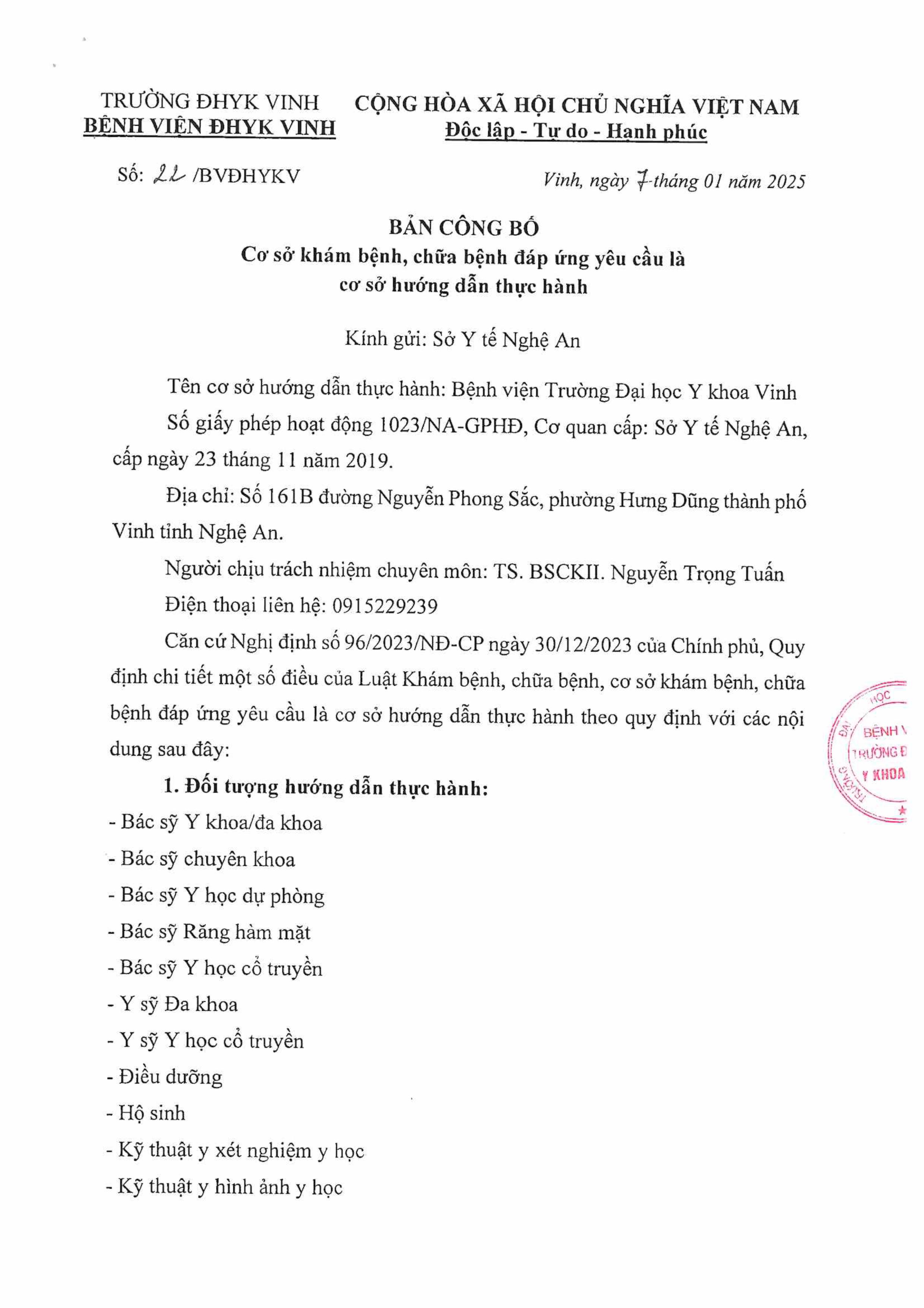 BV ĐHYK Vinh công bố đủ điều kiện TH KBCB-images-0