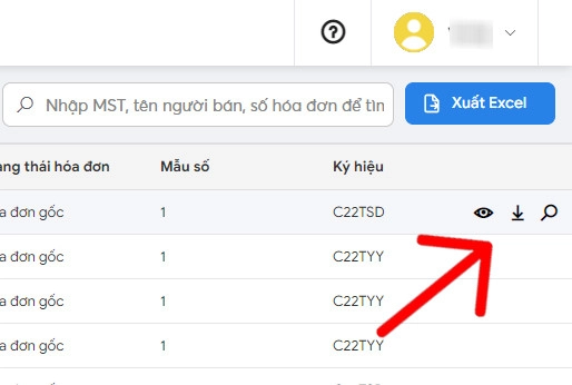 Xem hoặc tải hóa đơn
