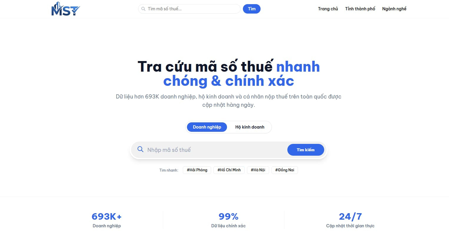 Giới thiệu dự án Tra mã số thuế (tramasothue.com.vn)