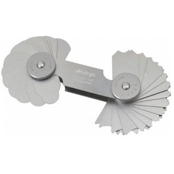 Mitutoyo Radiuslehre 186-107 – Konvex/konkav, Bereich 15,5–25 Mm – Mit Klemmschloss