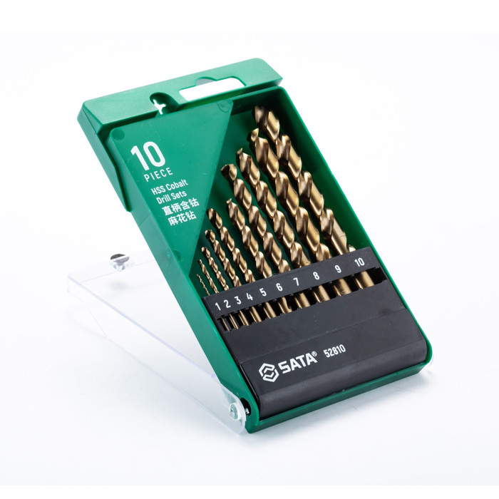 Bộ 10 mũi khoan sắt chuôi tròn Sata 52810 chính hãng giá tốt nhất Super MRO