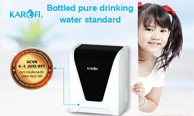 The filtered water meets the standard of bottled water QCVN 6-1:2010/MOH
