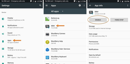 keyone-disable-screens