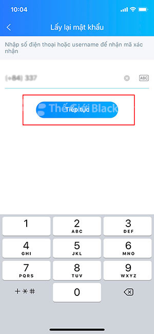 Click vào tiếp tục