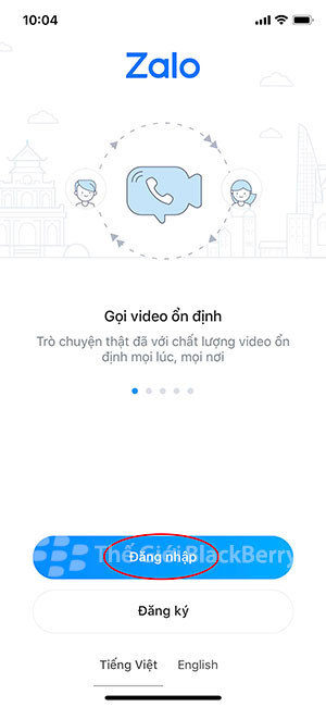 Click vào đăng nhập