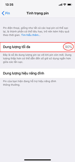 Màn hình iphone hiển thị