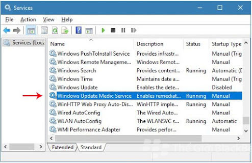 Tìm kiếm Windows Update Medic Service