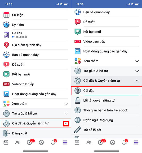 Click vào khoanh đỏ như hình