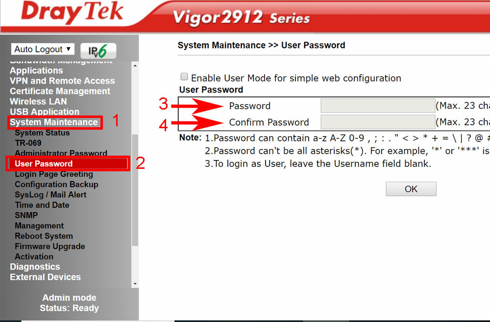 Đổi pass wifi fpt drayTek