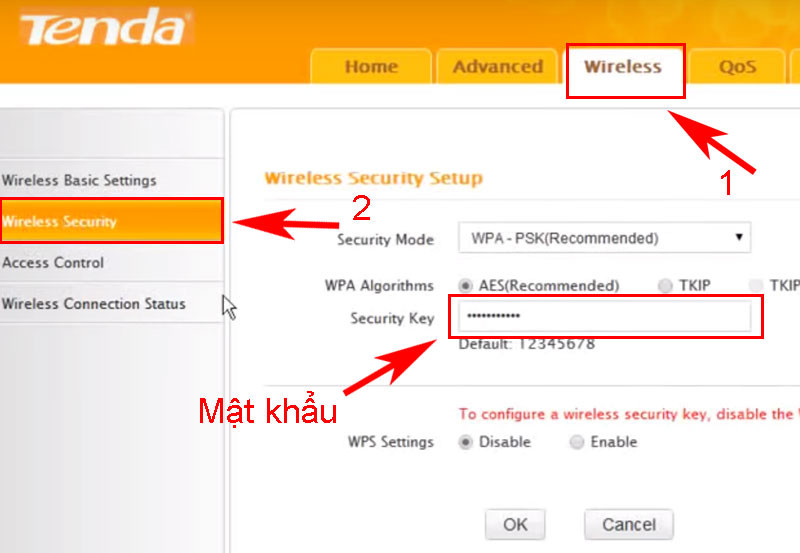Đổi mật khẩu tại Security Key
