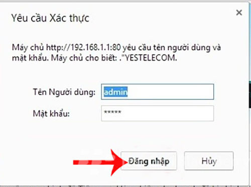 Đăng nhập trước khi đổi mật khẩu