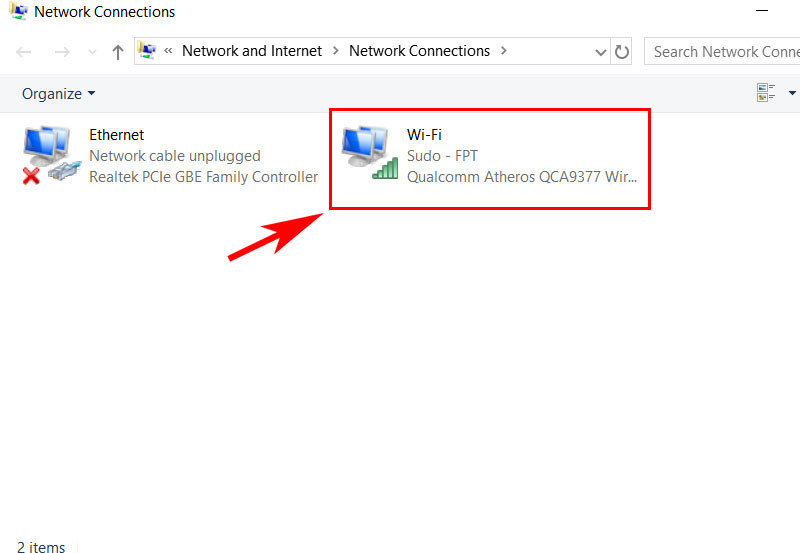 Click vào wifi như trên hình