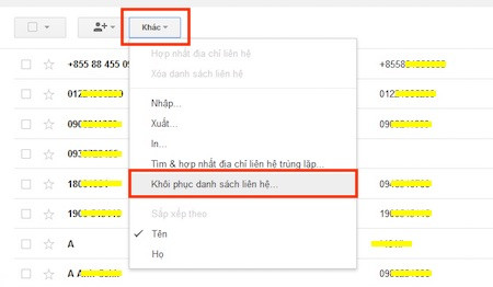 F.A.Q về sử dụng Danh bạ trong Gmail