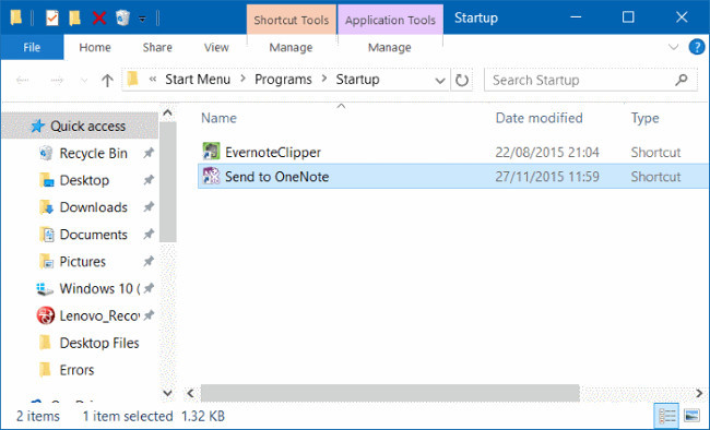 tắt chương trình khởi đông cùng win 10 bằng cách xóa Start up