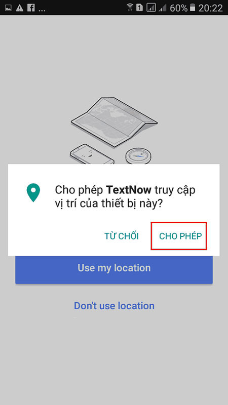 Bạn bấm vào cho phép