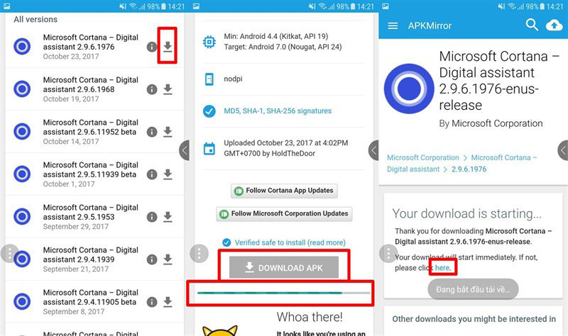Tải phần mềm cortana