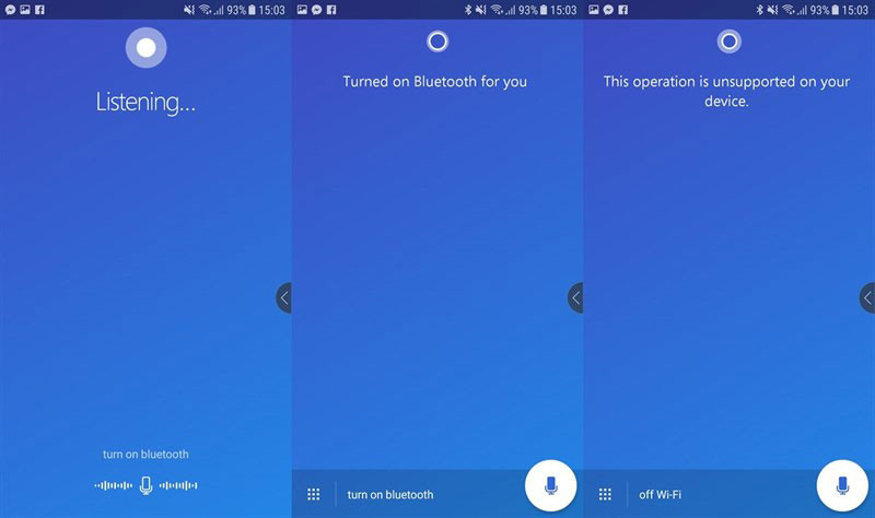 Dùng lệnh điều khiển Cortana