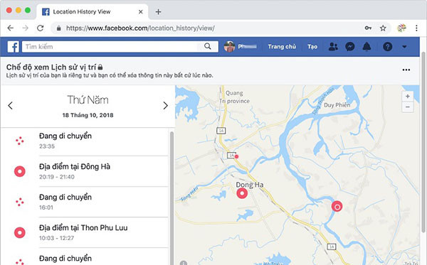 Tìm điện thoại bị mất qua facebook
