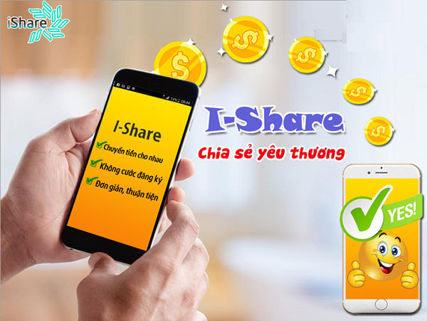 Chuyển tiền bằng ứng dụng i-share