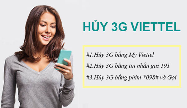 Cách hủy đăng kí cước 3G