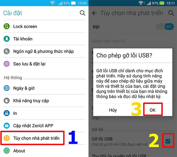 Gỡ lỗi cho USB