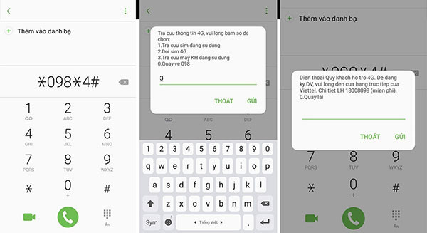 Soạn tin nhắn để kiểm tra dung lượng sim 3g