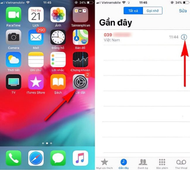 Chặn cuộc gọi viettel trên iphone