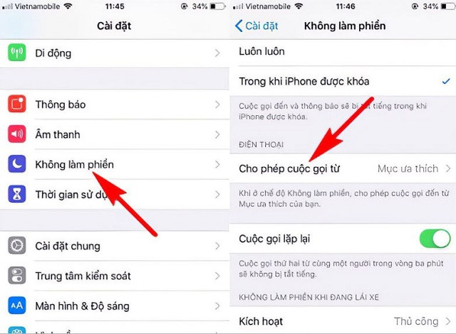 Chặn cuộc gọi viettel trên iphone