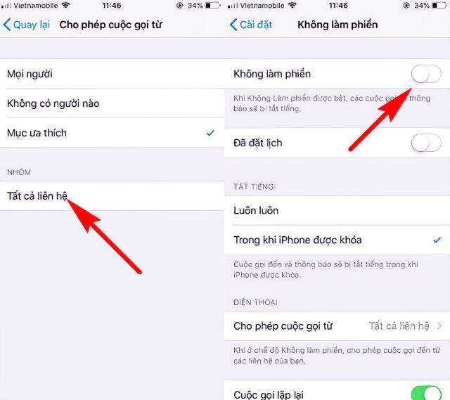 Chặn cuộc gọi viettel trên iphone